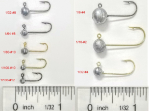 Round Head No Collar Gold hook-25pk