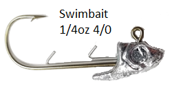SwimBait Bronze 4/0 1/4oz-5ct