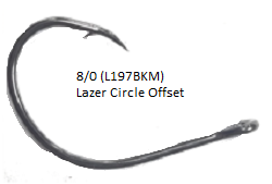Eagle Claw Lazer Circle Offset Black 8/0-1000